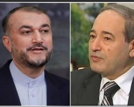 گفت‌وگوی تلفنی وزرای خارجه ایران و سوریه درباره روابط راهبردی دوجانبه