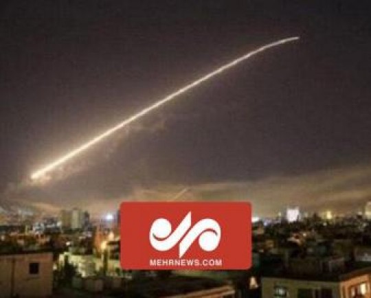 فیلم حمله موشکی به حومه دمشق و فعال شدن پدافند سوریه