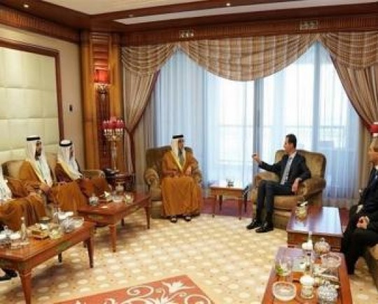 رایزنی بشار اسد با رئیس هیئت شرکت کننده امارات در اجلاس سران عرب