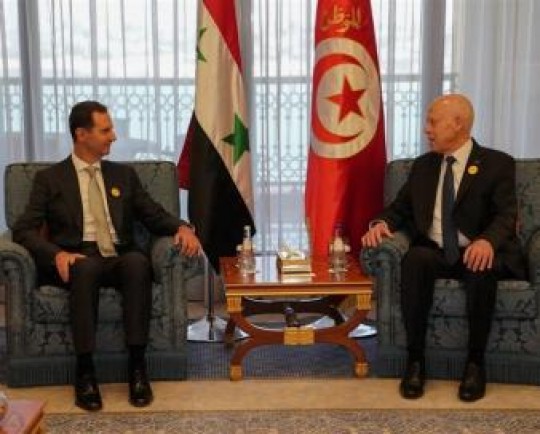 دیدار بشار اسد و همتای تونسی در حاشیه نشست جده