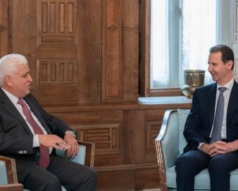 دیدار رئیس حشد شعبی با بشار اسد